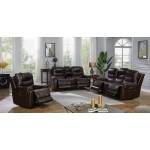 650401PP-S3 3PC SETS SOFA + LOVESEAT + RECLINER Dark Brown