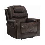 650403PP North Cushion Back Power^2 Glider Recliner Dark Brown