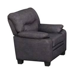 506566 Meagan Pillow Top Arms Upholstered Chair Charcoal