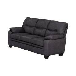 506564 Meagan Pillow Top Arms Upholstered Sofa Charcoal