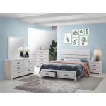 207050Q-S4 4PC SETS QUEEN STORAGE BED + NIGHTSTAND + DRESSER + MIRROR