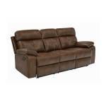 601691 Damiano Button Tufted Motion Sofa Tri-Tone Brown