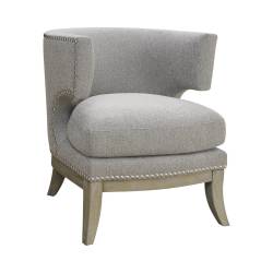 902560 Barrel Back Accent Chair Grey And Weathered Grey