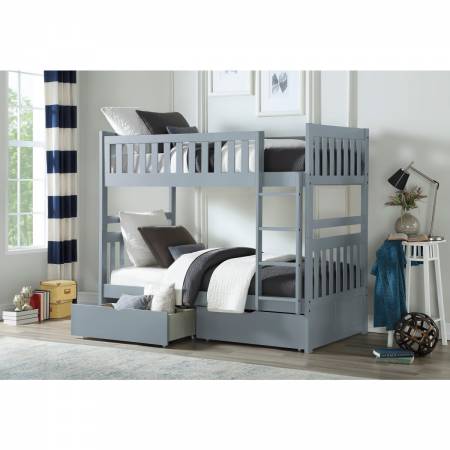 B2063-1*T Twin/Twin Bunk Bed with Storage Boxes