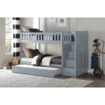 B2063SB-1*R Bunk Bed with Reversible Step Storage and Twin Trundle