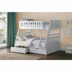 B2053TFW-1*T Twin/Full Bunk Bed with Storage Boxes