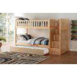 B2043SB-1*R Bunk Bed with Reversible Step Storage and Twin Trundle