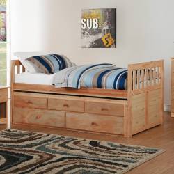B2043PR-1* Twin/Twin Trundle Bed with Two Storage Drawers