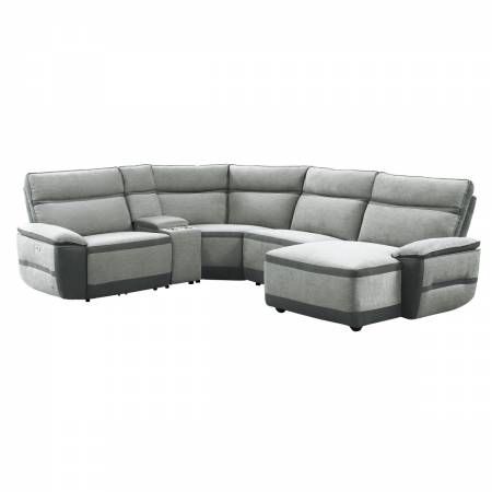 9828*5LR5R 5-Piece Modular Power Reclining Sectional with Power Headrest and Right Chaise