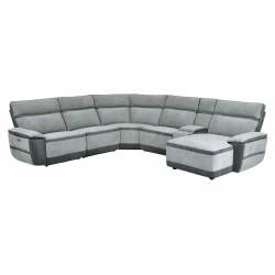 9828*6LR5R 6-Piece Modular Power Reclining Sectional with Power Headrest and Right Chaise