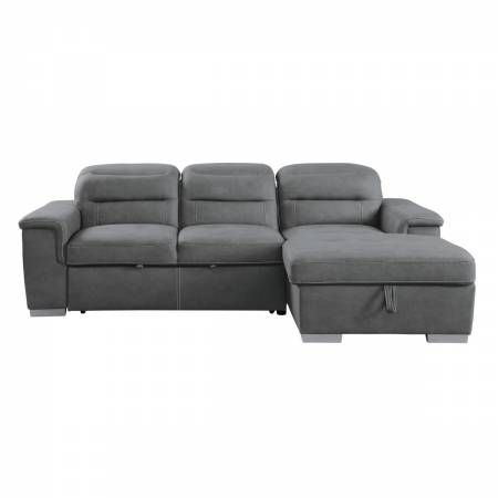 9808SGY*SC 2-Piece Sectional with Pull-out Bed and Hidden Storage