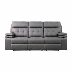 9590GY-3PWH Power Double Reclining Sofa with Power Headrests and USB Port
