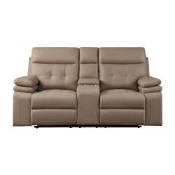 9590BR-2 Double Reclining Love Seat with Center Console