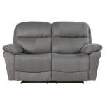 9580GY-2PWH Power Double Reclining Love Seat with Power Headrests
