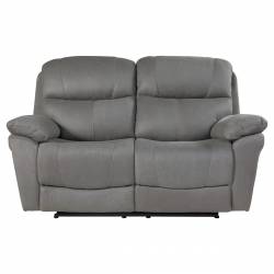 9580GY-2PWH Power Double Reclining Love Seat with Power Headrests