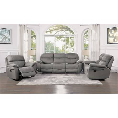 9580GY*3 3pc Set: Sofa, Love, Chair