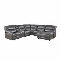 9579GRY*6LRRCPW 6-Piece Power Reclining Sectional