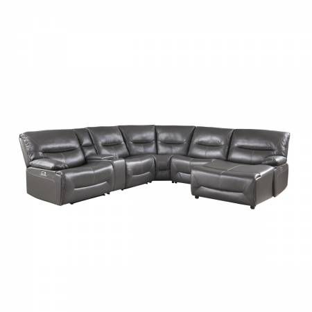 9579GRY*6LRRCPW 6-Piece Power Reclining Sectional
