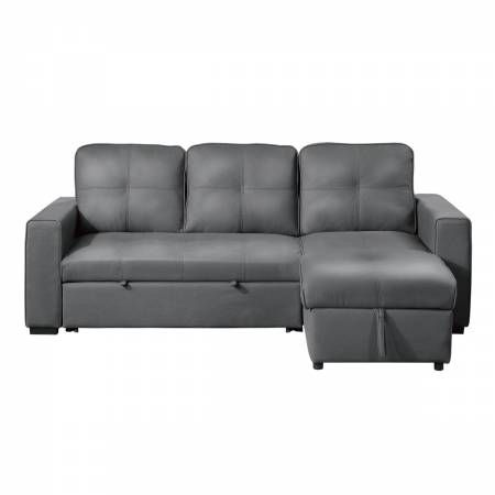 9569NFGY*SC 2-Piece Reversible Sectional with Pull-out Bed and Hidden Storage