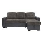 9540GY*SC 2-Piece Reversible Sectional with Pull-out Bed and Hidden Storage