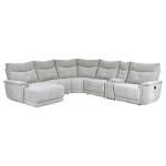 9509MGY*65LRR 6-Piece Modular Reclining Sectional with Left Chaise
