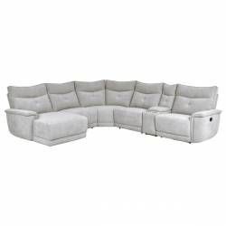 9509MGY*65LRR 6-Piece Modular Reclining Sectional with Left Chaise