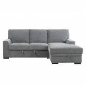 9468DG*2RC2L 2-Piece Sectional with Pull-out Bed and Right Chaise with Hidden Storage