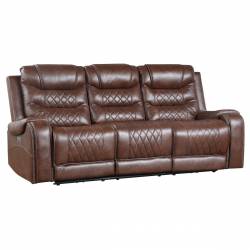 9405BR-3PW Power Double Reclining Sofa with Drop-Down Cup Holders, Receptacles and USB ports