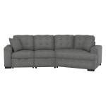 9401GRY*22LRU 2-Piece Sectional with Pull-out Ottoman