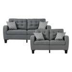 8202GRY*2 2pc Set: Sofa, Love