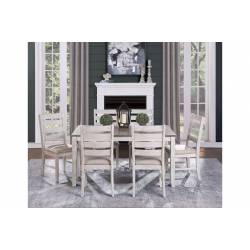 5769W-60*5 5PC SETS Dining Table + 4 Side Chairs