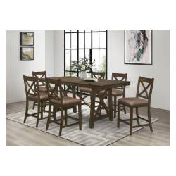 5757-36*7 7PC SETS Counter Height Table + 6 Counter Height Chairs