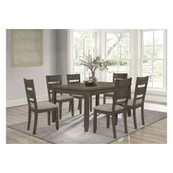 5756-60*7 7PC SETS Dining Table + 6 Side Chairs