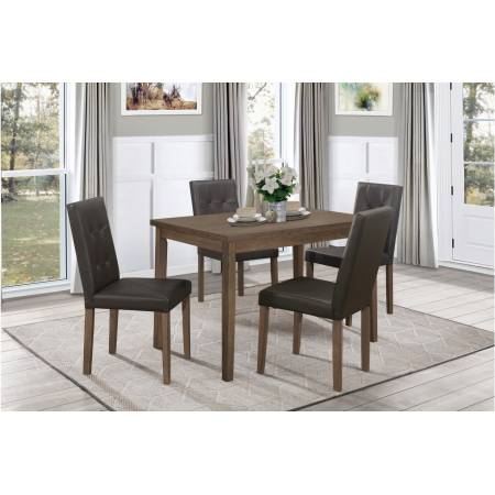 5039BR-48*5 5PC SETS Dining Table + 4 Side Chairs