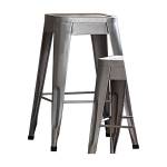 5035SVE-24 24” Metal Stool, Silver