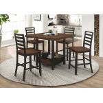 192728-5PC 5PC SETS COUNTER HT TABLE + 4 COUNTER HT CHAIRS