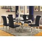 Carone Rectangular Dining Table Chrome And Black
