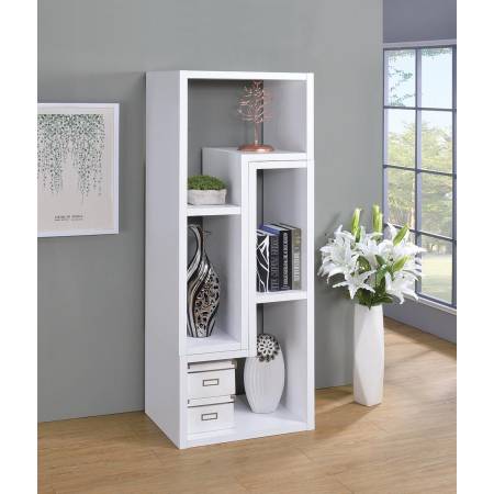 800330 Convertible TV Console And Bookcase White