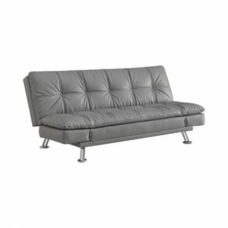 500096 Dilleston Tufted Back Upholstered Sofa Bed Grey