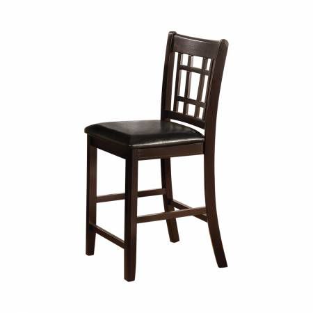 102889 Lavon Upholstered Counter Height Stools Black And Espresso