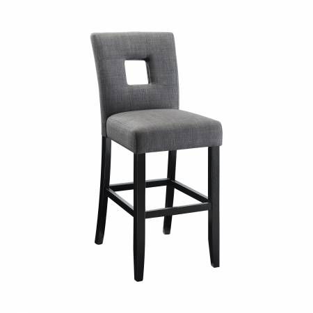 106676 Upholstered Counter Height Stools Grey And Black
