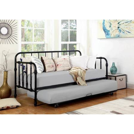 300765 Twin Metal Daybed With Trundle Black