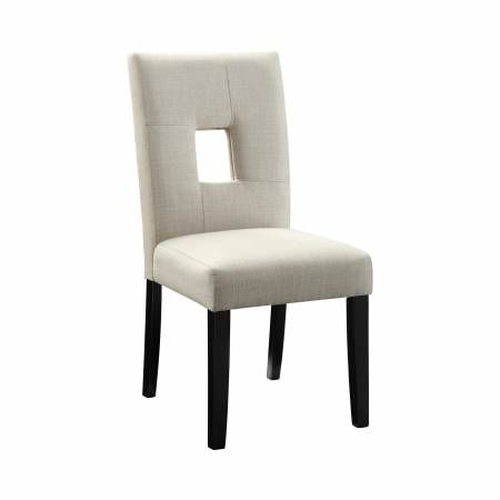 106652 Upholstered Side Chairs Beige And Black