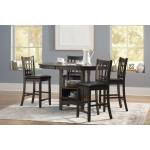 108218-S5 Lavon 5-Piece Counter Height Dining Set Medium Grey