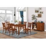 100621-S5 5PC SETS Marbrisa Rectangular Dining Table + 4 Side Chairs