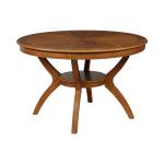 102171 Nelms Dining Table With Shelf Deep Brown