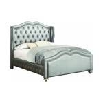300824KE Belmont Tufted Upholstered Eastern King Bed Metallic