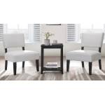 59840 Bryson 3-Pc Dove Gray/Black Accent Chairs & Side Table