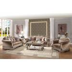 56930+56931+56932 3PC SETS Northville Tan Velvet 2-Seat Sofa + Loveseat + Chair