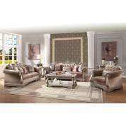 56930+56931+56932 3PC SETS Northville Tan Velvet 2-Seat Sofa + Loveseat + Chair